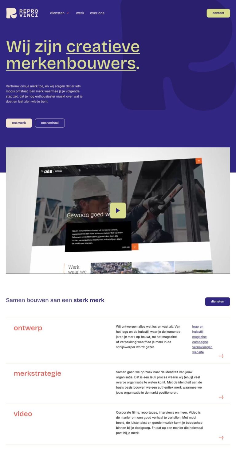 Screenshot website Reprovinci
